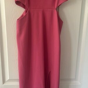H:ours pink cutout midi dress